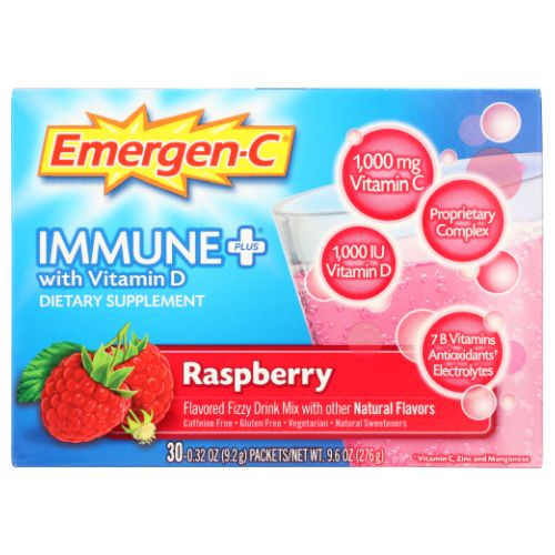 Alacer, Emergen-C Immune +  Raspberry, 9.3 Oz