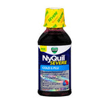 Procter & Gamble, Vicks NyQuil Severe Cold & Flu Liquid, Berry 12 oz