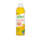 Alba Botanica, Hawaiian Clear Spray Sunscreen SPF50, Coconut 5 Oz