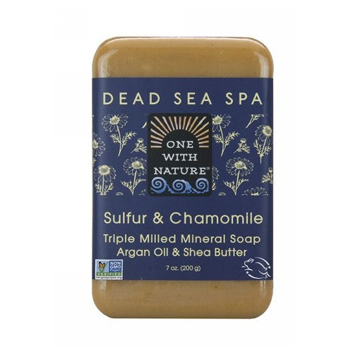 One with Nature, Sulfur & Chamomile Dead Sea Spa Bar Soap, 7 Oz