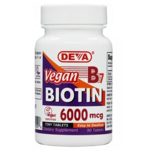 Vegan Biotin 90 Tabs By Deva Vegan Vitamins