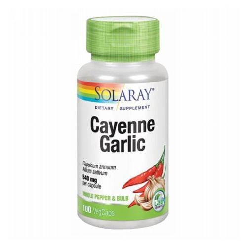 Cayenne Garlic 100 Caps By Solaray