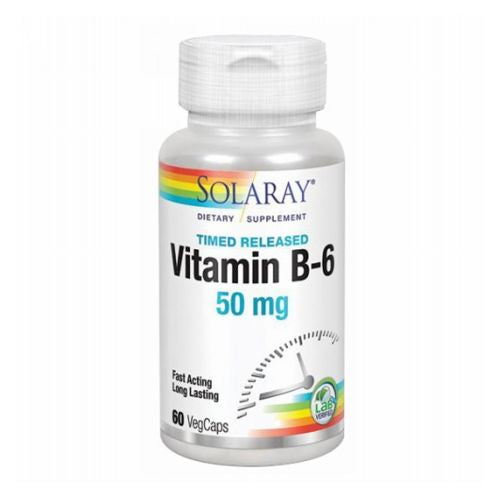 Solaray, Vitamin B-6, 50 mg, 60 Caps