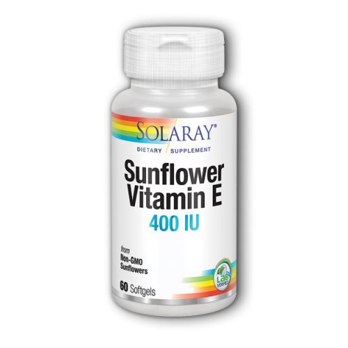 Solaray, Sunflower Vitamin E, 400 IU, 60 Softgels