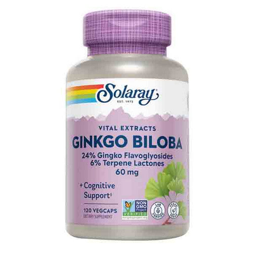 Solaray, Ginkgo Biloba Leaf Extract, 60 mg, 120 Caps
