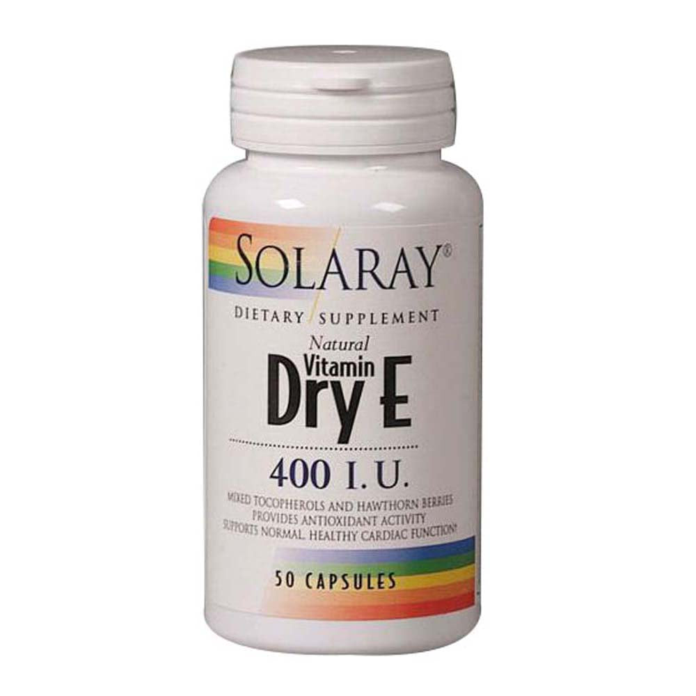 Solaray, Dry From Vitamin E, 400 IU, 50 Caps
