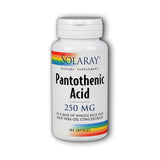 Solaray, Pantothenic Acid, 250 mg, 100 Caps
