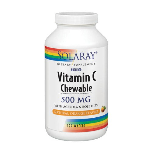 Solaray, Vitamin C Chewable, 500 mg, Orange 100 Wafers