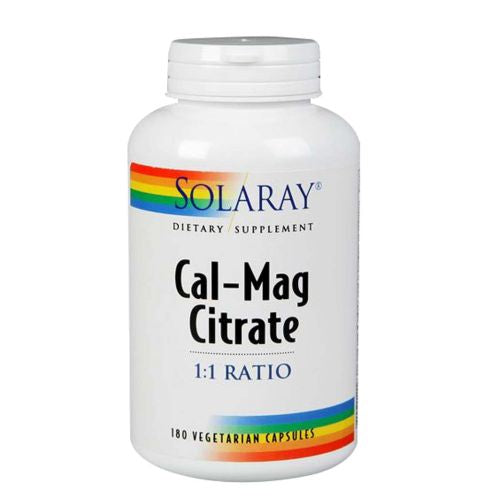 Solaray, Cal-Mag Citrate, 180 Caps