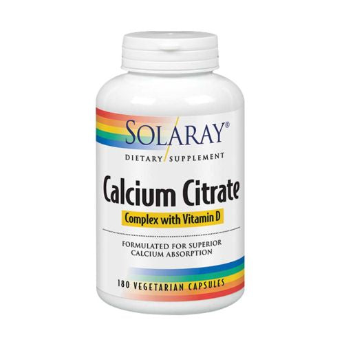 Calcium Citrate 180 Caps By Solaray