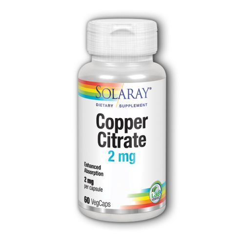 Solaray, Copper Citrate, 60 Caps