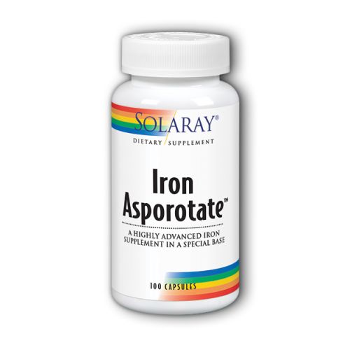 Iron Asporotate 100 Caps By Solaray