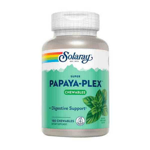 Solaray, Super Papaya-Plex, Fresh Mint 180 Chews