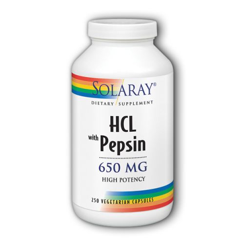 HCL with Pepsin 250 Caps By Solaray