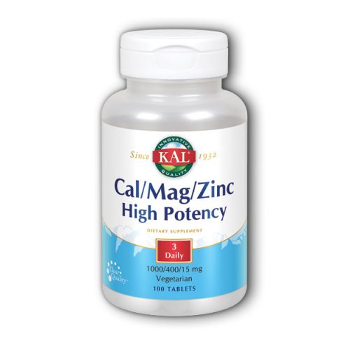 Cal/Mag/Zinc High Potency 100 Tabs By Kal