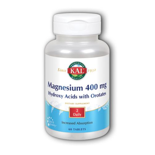 Kal, Magnesium Hydroxy Acids With Orotates, 400 mg, 60 Tabs