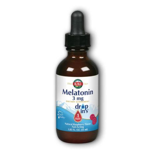 Kal, Melatonin Drop Ins, 3 mg, Raspberry 1.85 fl oz