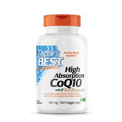 High Absorption COQ10 with Bioperine 360 Veg Caps By Doctors Best