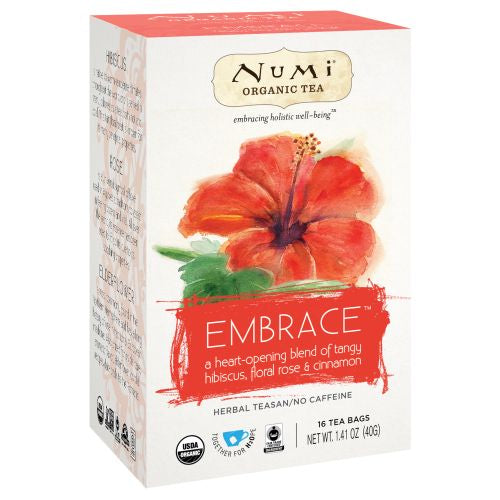Hibiscus - Embrace Holistic Tea 16 Bags By Numi Tea
