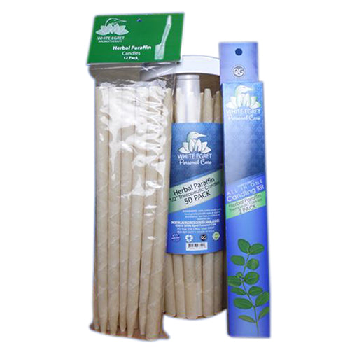 White Egret, Aromatherapy Ear Candles, Paraffin 4 Ct