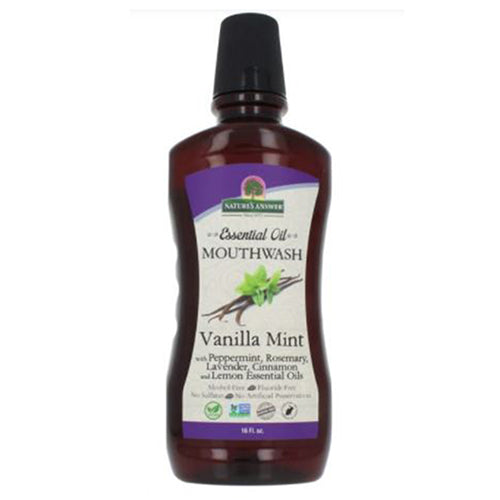 Essential Oil Mouthwash Vanilla Mint 16 Oz By Nature's Answer