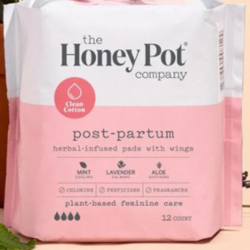 Herbal Pads Postpartum 12 Count By The Honey Pot