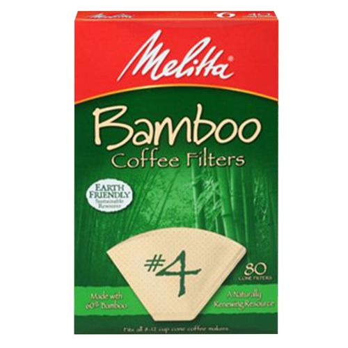 Melitta, Coffee Filter, Bamboo Brown No4 80PC