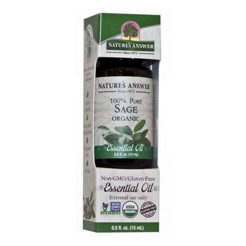 Nature's Answer, Organic Essential Oil, Sage 0.5 oz