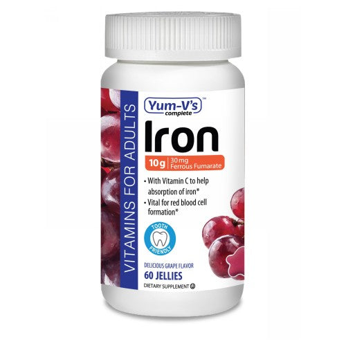 Iron with Vitamin C Grape 60 Count By Dulce Probiotics