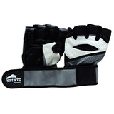 Men's Workout Gloves White, Small 1 Pair By Spinto USA LLC