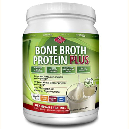 Bone Broth Protein Plus 13.5 Oz By Olympian Labs