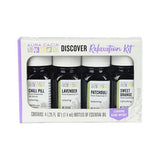 Aura Cacia, Discover Pure Essential Oil, 4 Bottles Relaxation Kit 0.25 Oz