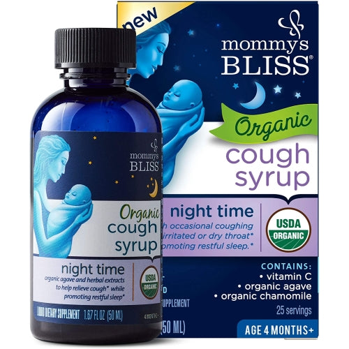 Organic Baby Cough Syrup & Mucus Relief Night Time 1.67 Oz By Mommys bliss