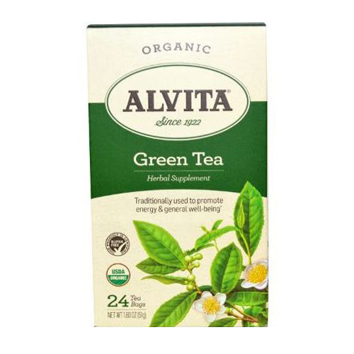 Organic Green Tea 24 Bags By Alvita Teas