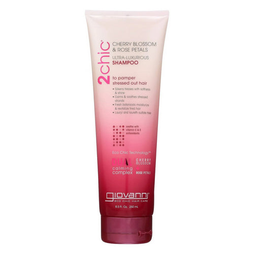 Giovanni Cosmetics, 2Chic Ultra Luxurious Shampoo Cherry Blossom Rose, 8.5 Oz