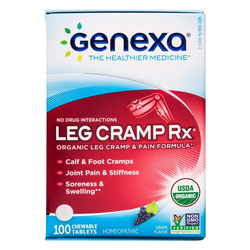 Organic Leg Cramp RX 100 Tabs By Genexa