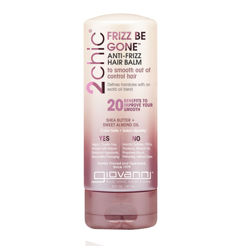 2chic Frizz Be Gone Hair Balm Shea Butter & Sweet Almond Oil, 5 Oz By Giovanni Cosmetics