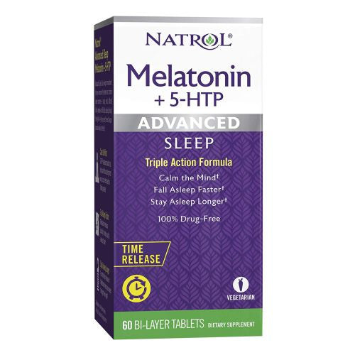 Natrol, Advanced Melatonin Plus 5 HTP, 60 Tabs