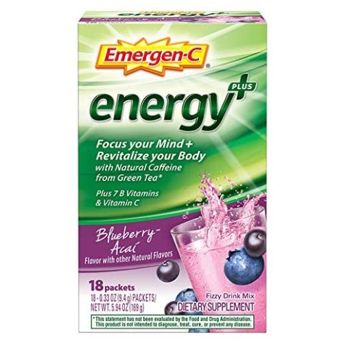 Emergen-C Energy Plus Blueberry Acai 18 Count By Alacer