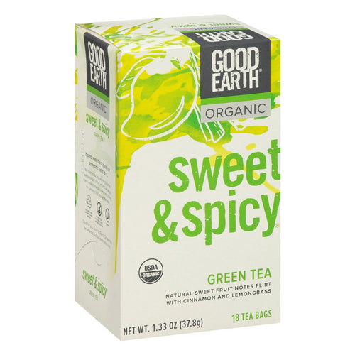 Sweet & Spicy Green Organic Tea 18 Count By Good Earth Teas
