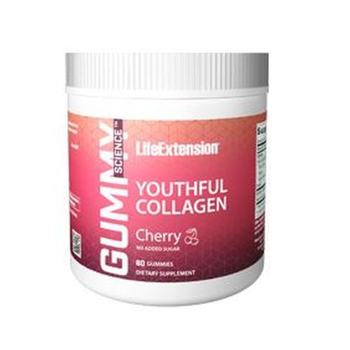 Life Extension, Youthful Collagen Cherry, 80 Gummies