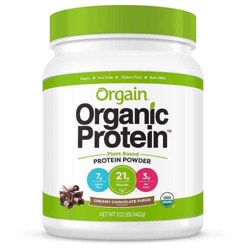 Orgain, Organic Plant Based Protein Powder, Creamy Chocolate Fudge 1.02 lbs