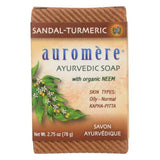 Auromere, Ayurvedic Soap, Sandal-Turmeric 2.75 Oz (Case of 3)