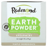 Redmond, Earthpowder All Natural Tooth and Gum Powder, Unsweetened Spearmint 1.8 Oz
