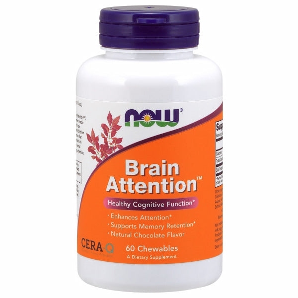 Now Foods, Brain Attention, 60 Chewable Tabs