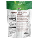 Now Foods, Organic Raw Almonds Unsalted, 12 Oz