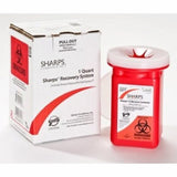 Sharps Compliance, Mailback Sharps Container, White Base / Red Lid 1 Each