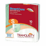 Principle Business Enterprises, Unisex Adult Incontinence Brief Tranquility SmartCore Tab Closure Small Disposable Heavy Absorbency, Count of 10