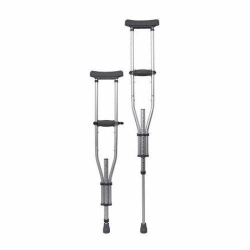 Underarm Crutches McKesson Aluminum Frame Youth / Adult / Tall Adult 300 lbs. Weight Capacity Push B Count of 1 By McKesson