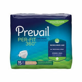 First Quality, Unisex Adult Incontinence Brief Prevail  Per-Fit 360° Tab Closure X-Large Disposable Heavy Absorbenc, Count of 15